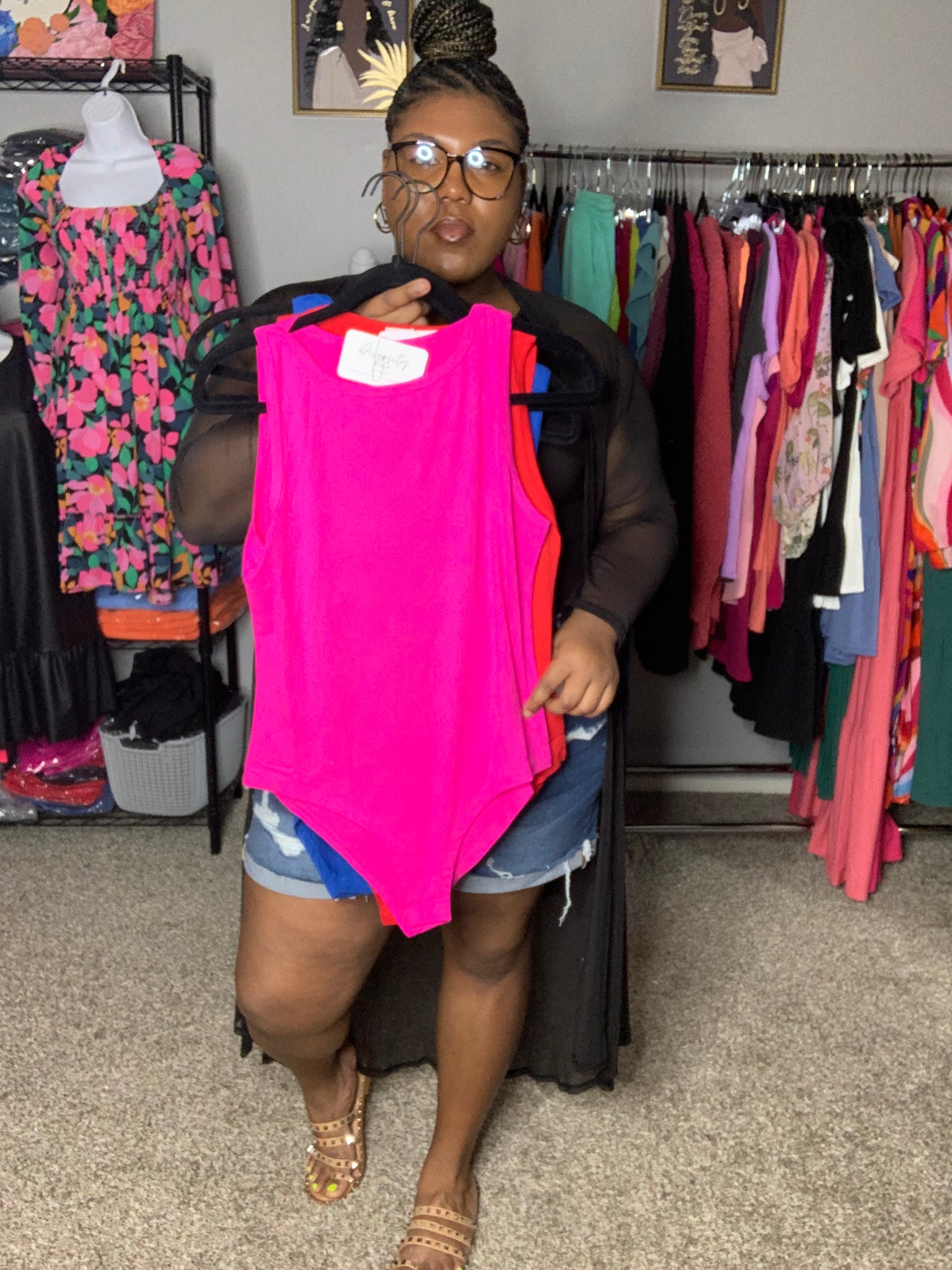 Empowered Bodysuit (Neon Hot Pink)