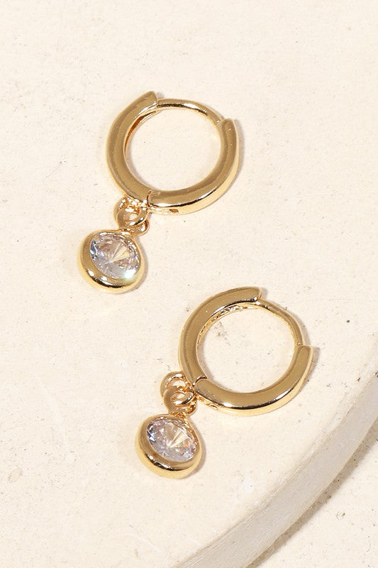 Small Crystal Hoop Earrings *Sale*