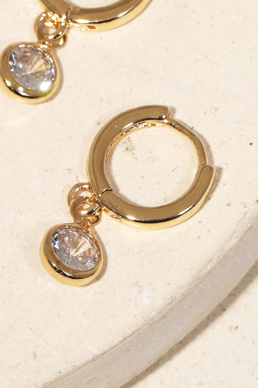 Small Crystal Hoop Earrings *Sale*