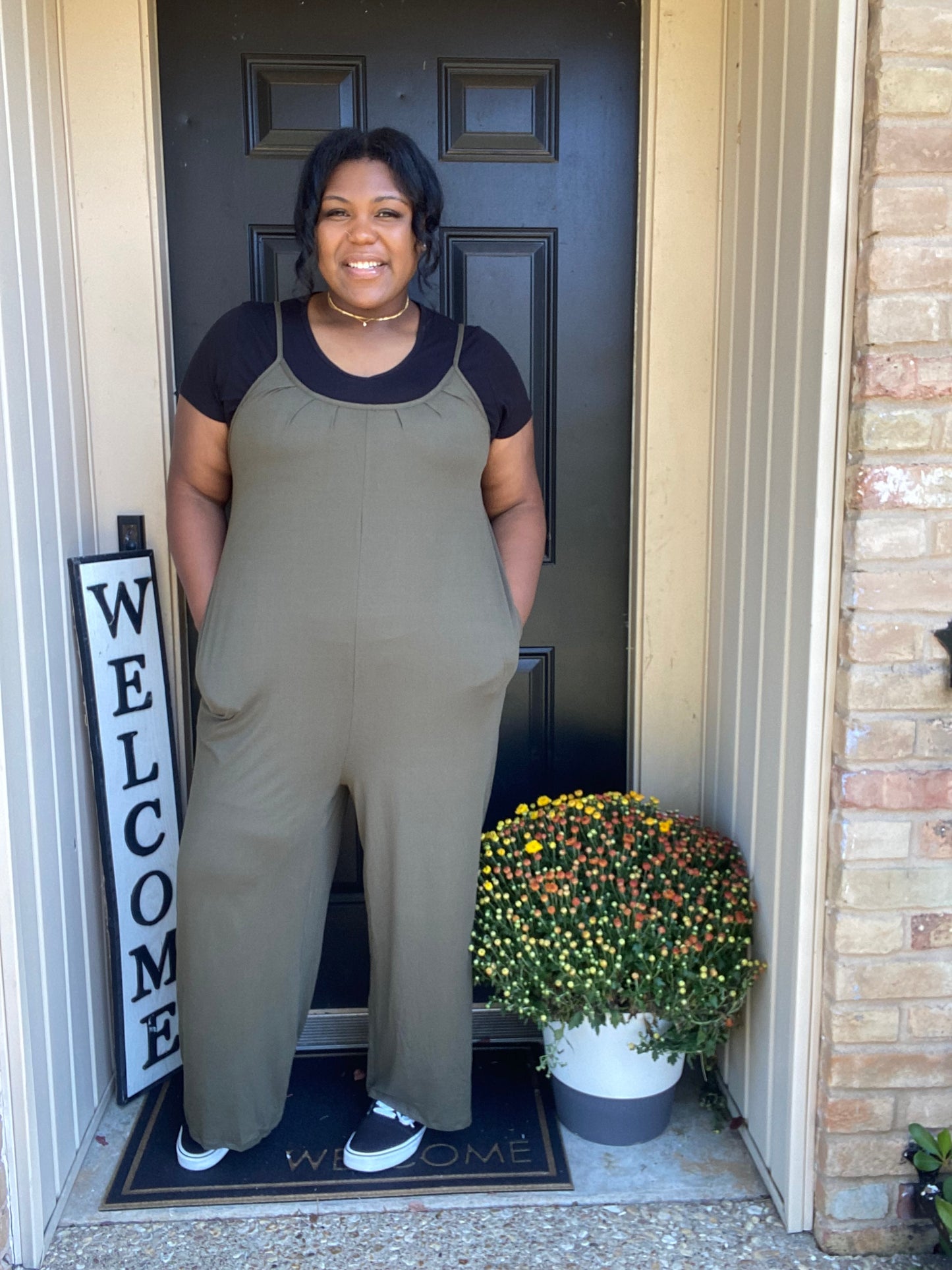 Maple Grove Jumpsuit-Olive