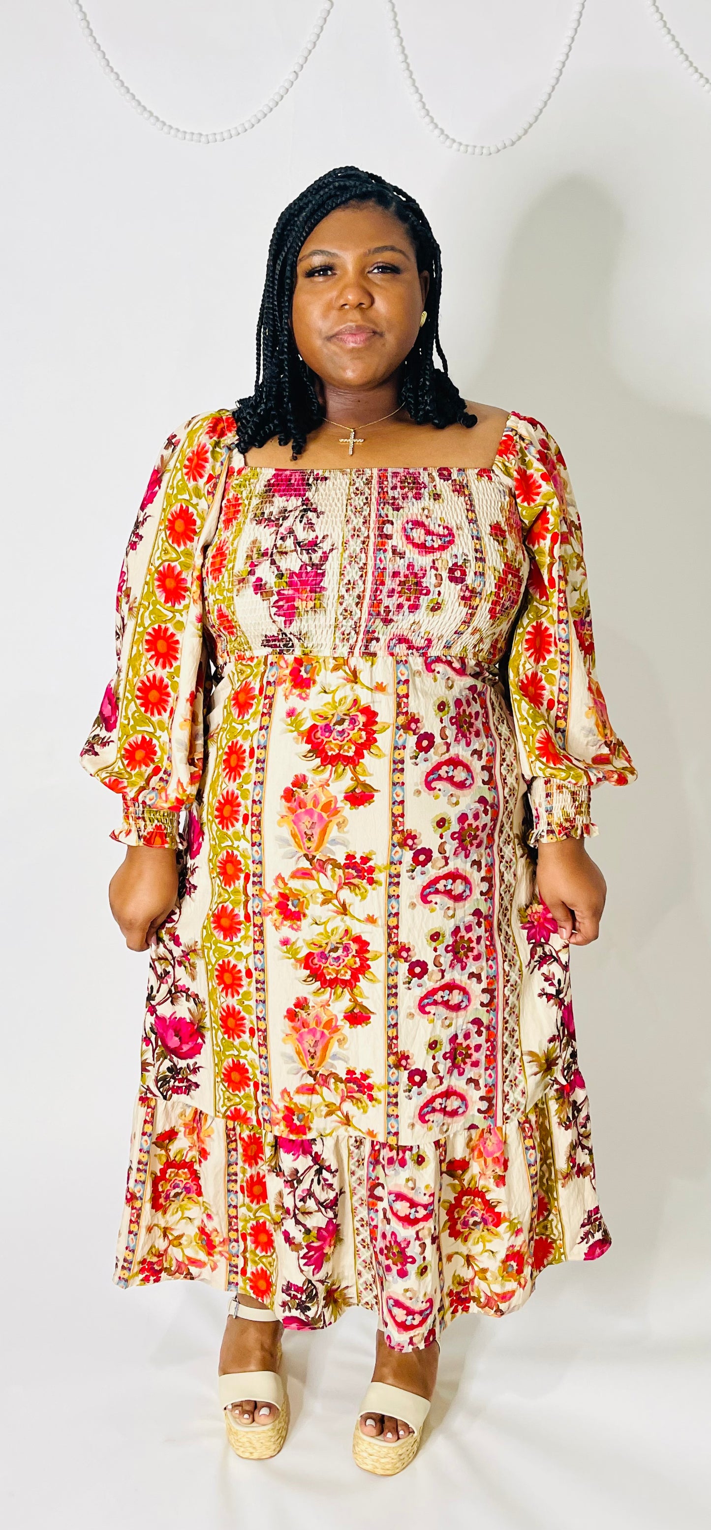 Floral Printed Bohemian Maxi Dress