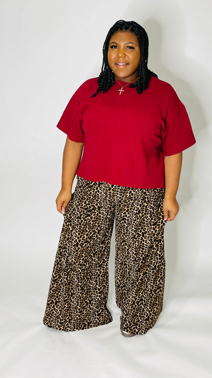 Zenana Double Knit Top- Cabernet