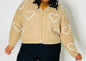 Neutral LOVE Heart Cardigan