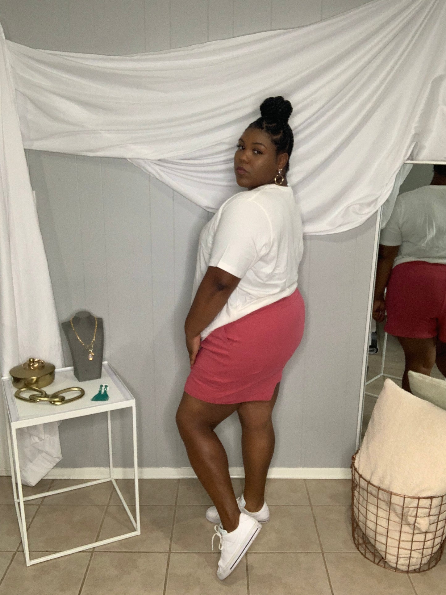 Kayla Cotton Shorties-ROSE *Sale*