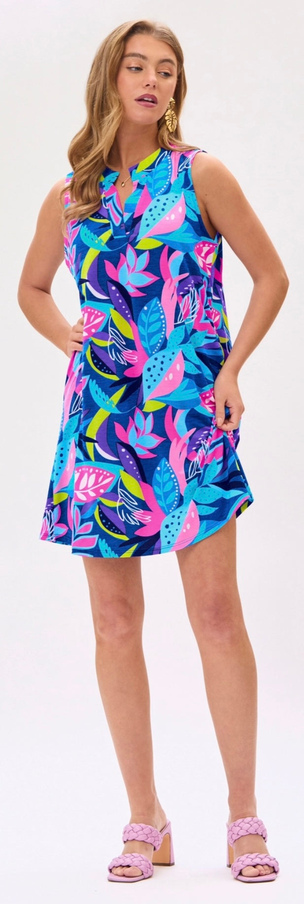 Oasis Tropical Print Dress