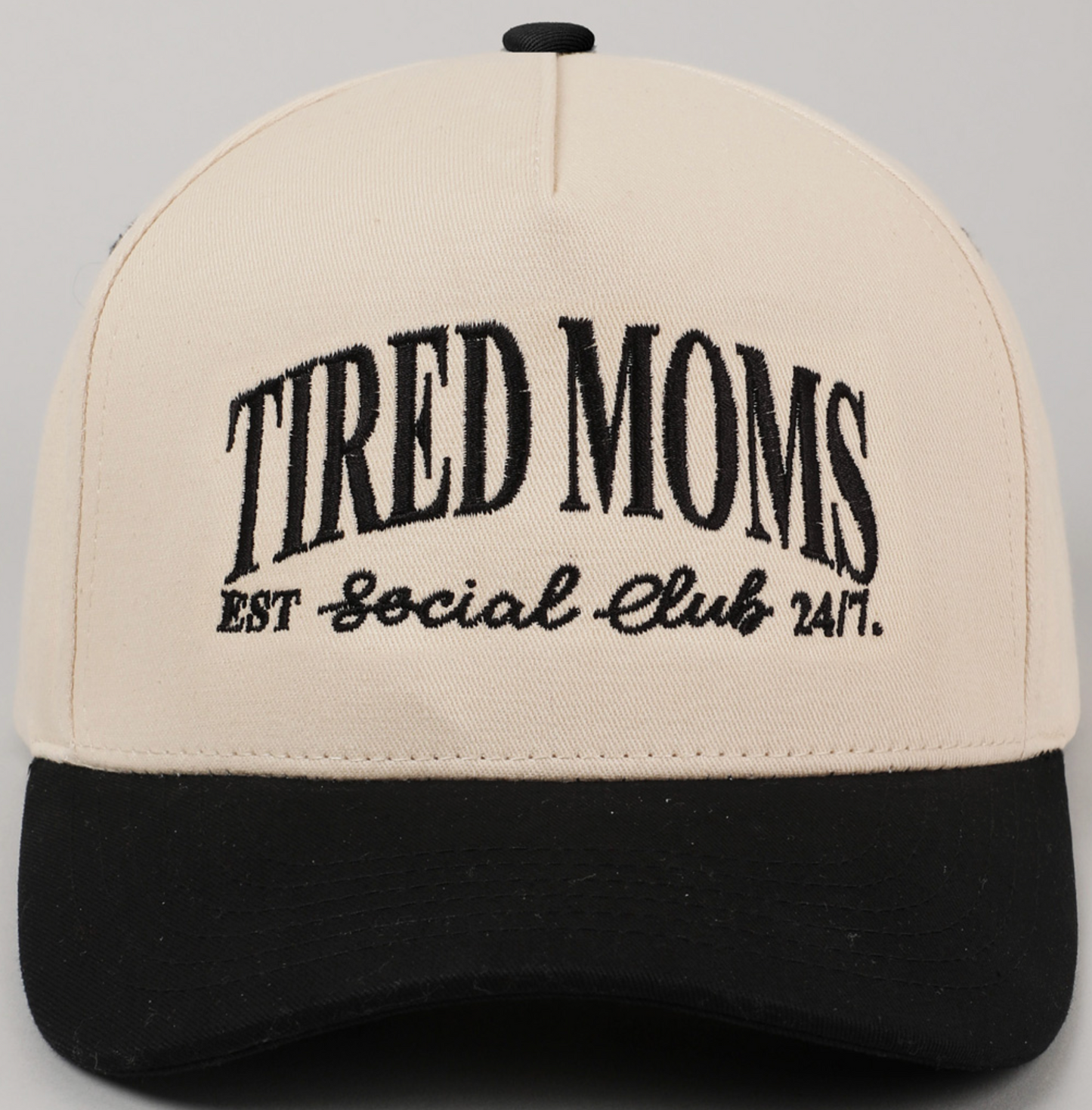 Tired MOMS 24/7 Social Club Cap-Black