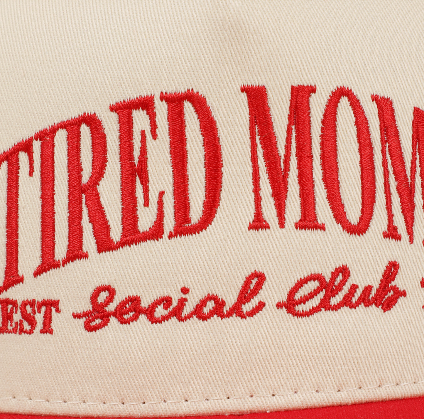 Tired MOMS 24/7 Social Club Cap-Red