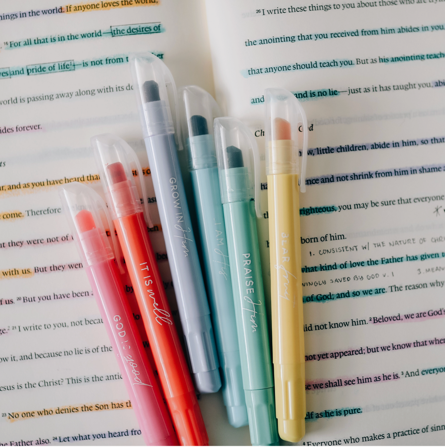 Pastel Bible Highlighter Set