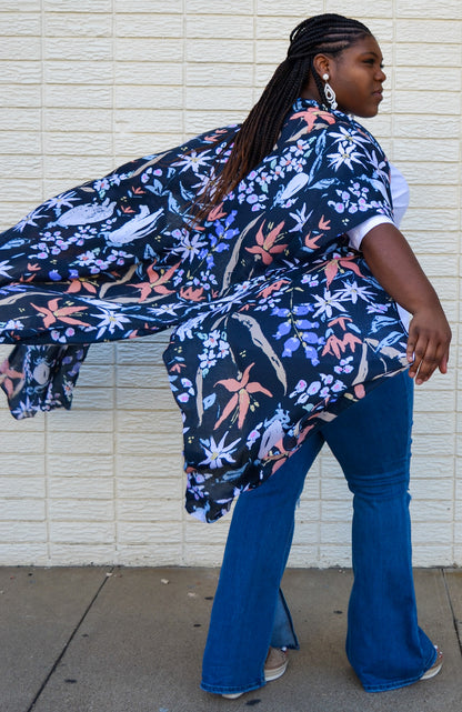 Floral Print Boho Long Kimono *Sale*