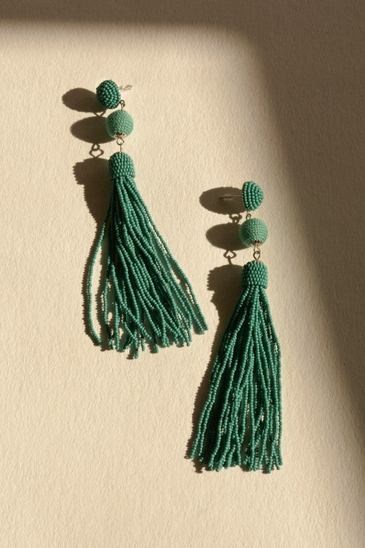 Beaded Tassel Earrings *Sale*