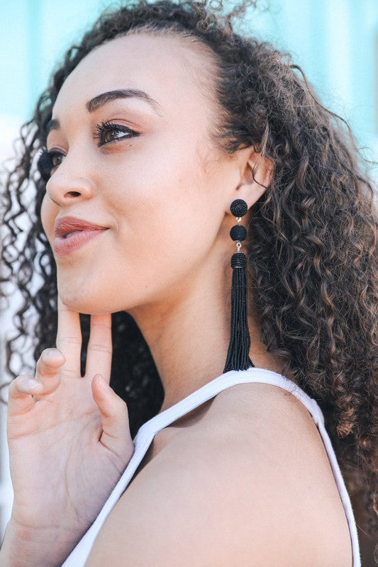 Beaded Tassel Earrings *Sale*