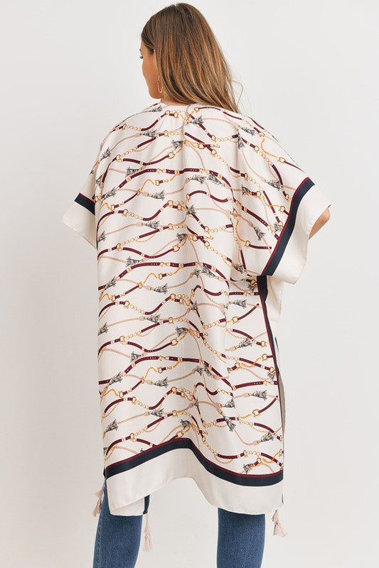 Tassel Line Printed Kimono *Sale*