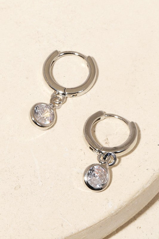 Small Crystal Hoop Earrings *Sale*