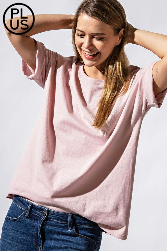 Round Neckline Top-Pale Mauve *Sale*