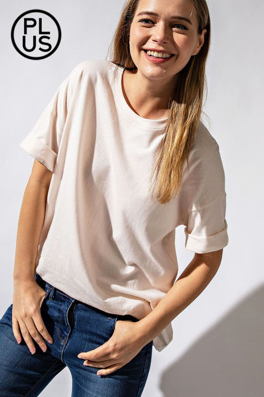 Round Neckline Top- Natural *Sale*